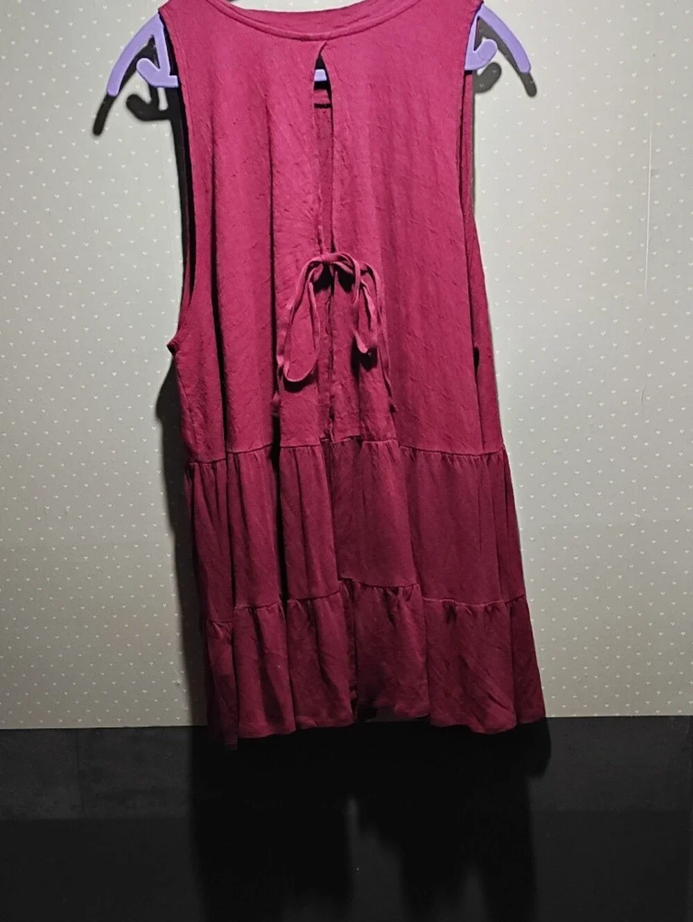 Free People Sleeveless Tiered Tunic in Berry
